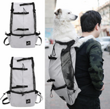 Anypet XL Light Gray Pet Carrier Backpack with Pockets – Travel & Driving Bag for Medium to Large Dogs