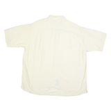 NAUTICA Mens Cream Plain XL Cotton Blend Casual Short Sleeve Shirt Classic Fit