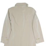 MAX MARA Womens Beige Button Jacket M Polyester Plain Elegant Classic Fit