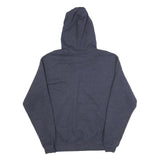 CHAMPION Mens Blue Full Zip Hoodie M Cotton Drawstring Casual Sportswear