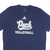 ADIDAS Mens Blue Pack Volleyball Graphic T-Shirt L Short Sleeve Crew Neck Sport