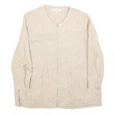 ZEBRA Womens Beige Jacket S Polyester Blend Plain Zip Lightweight Comfortable