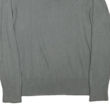 G-STAR Mens Grey Plain V-Neck Basic Knit L Cotton Blend Jumper Casual Essential