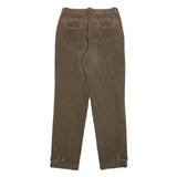 CHER Womens Cotton Blend Brown Regular Straight Trousers W28 L30 Casual Comfort