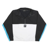 DKNY Womens Black & White Blue Colourblock Pullover S Sweatshirt Half Zip