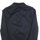 SANDRO Mens Navy & Red Checked Zip Jacket M Cotton Blend Classic Fit Lightweight