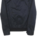 SANDRO Mens Navy & Red Checked Zip Jacket M Cotton Blend Classic Fit Lightweight