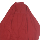 BUGLE BOY Mens Red Casual Long Sleeve Shirt L Embroidered Logo Cotton