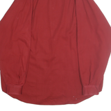 BUGLE BOY Mens Red Casual Long Sleeve Shirt L Embroidered Logo Cotton