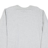 CHAMPION Mens Grey Cotton Blend Crew Neck L L Logo Embroidered Sweatshirt