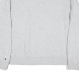 CHAMPION Mens Grey Cotton Blend Crew Neck L L Logo Embroidered Sweatshirt