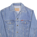 TOP TEX Mens Blue Denim Button Jacket L Cotton Classic Casual Vintage