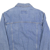 TOP TEX Mens Blue Denim Button Jacket L Cotton Classic Casual Vintage