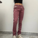 Rock Revival Embroidered Jeans - 31W UK 10 Pink Cotton