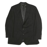 BURBERRY Mens Black Pinstripe Classic Cotton Blazer Jacket XL Formal Office