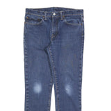 LEVI'S 511 Slim Mens Jeans Blue Slim Straight Denim Medium W34 L32 Zip Cotton