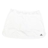 ADIDAS Womens White Sports Skort Short Polyester Blend M Athletic Tennis