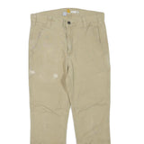 CARHARTT Mens Regular Fit Straight Beige Cotton Blend Jeans W30 L25 Workwear Zip