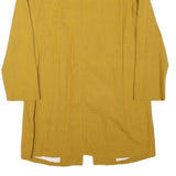 ZARA Womens Mustard Yellow Tailored Jacket M Linen Blend Button Closure Classic