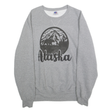 RUSSELL ATHLETIC Mens Grey Alaska Crew Neck L Sweatshirt Outdoor Graphic Print