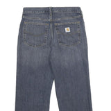 CARHARTT Mens Blue Relaxed Straight Denim Light W31 L28 Zip Cotton Blend Jeans