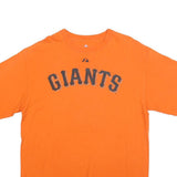 MAJESTIC Mens Orange Giants Graphic T-Shirt L Short Sleeve Crew Neck Sport Style