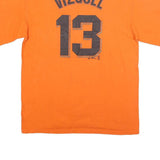 MAJESTIC Mens Orange Giants Graphic T-Shirt L Short Sleeve Crew Neck Sport Style
