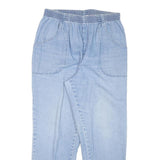 CASCADE Womens Jeans Blue Relaxed Mom Denim Light W28 L27 Elastic Waist
