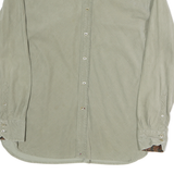 TOMMY HILFIGER Mens Beige Cotton Shirt S Button-Down Collar Long Sleeve Casual