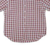 NAUTICA Mens Red Blue White Check Shirt XL Button Short Sleeve Lightweight