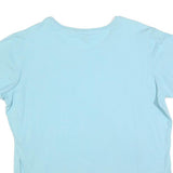 REEBOK Womens Blue Cotton Blend T-Shirt 2XL Short Sleeve Round Neck Logo