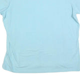 REEBOK Womens Blue Cotton Blend T-Shirt 2XL Short Sleeve Round Neck Logo
