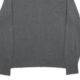 TOMMY HILFIGER Mens Grey Plain Cotton V-Neck Basic Knit Jumper M Casual Classic