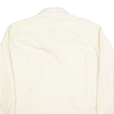 TOMMY HILFIGER Mens White Casual Shirt L Button Pockets Cotton Blend Long Sleeve