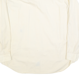 TOMMY HILFIGER Mens White Casual Shirt L Button Pockets Cotton Blend Long Sleeve