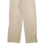 CARHARTT Mens Cotton Blend Beige Relaxed Straight Trousers W30 L32 Workwear