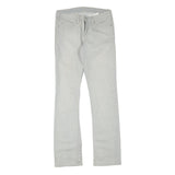 CARHARTT Womens Regular Fit Grey Denim Jeans Cotton Blend Zip W30 L32 Light Wash