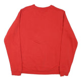 NIKE Mens Red Crew Neck M NJ.19 Sweatshirt Cotton Blend Casual Pullover