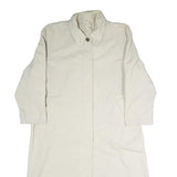 CALEFFE Womens Cream Cotton Button Jacket UK 16 Classic Plain Long Sleeve