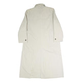 CALEFFE Womens Cream Cotton Button Jacket UK 16 Classic Plain Long Sleeve