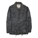 LEVI'S Mens Black Cotton Blend Casual Jacket S Classic Zip Pocketed