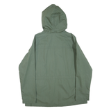 WOOLRICH Womens Green Cotton Blend Hooded Jacket XL Plain Zip Casual Outerwear