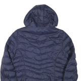 FILA Womens Navy Zip Hooded Quilted Jacket M Polyester Blend Lightweight