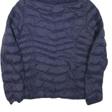 FILA Womens Navy Zip Hooded Quilted Jacket M Polyester Blend Lightweight