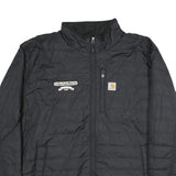 CARHARTT Mens Black Puffer Jacket 3XL Polyester Zip Front Workwear Outdoor
