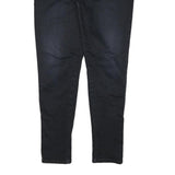 DIESEL Womens Slim Black Denim Cotton Blend Jeans W34 L27 Stud Detail Zip