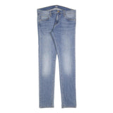 CARHARTT Mens Slim Light Blue Denim Slim Jeans W34 L34 Zip Casual Wear