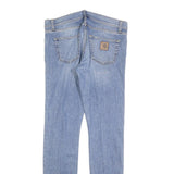 CARHARTT Mens Slim Light Blue Denim Slim Jeans W34 L34 Zip Casual Wear