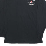 BELTON Mens Black Long Sleeve Crew Neck Delta Valley Aquatics T-Shirt M Graphic