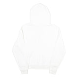 CONVERSE Womens White Hoodie M Cotton Blend Casual Pullover Hooded Sweatshirt